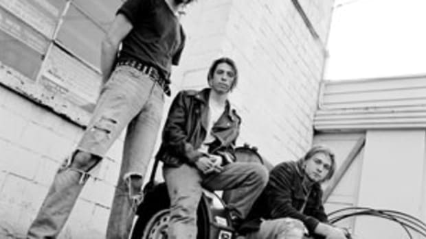 Nirvana’s final lineup, in place by the ‘Nevermind’ album, was its most famous (from left): bassist Krist Novoselic, drummer Dave Grohl and frontman Kurt Cobain. Courtesy of Universal Music Group/Photo by Chris Cuffaro