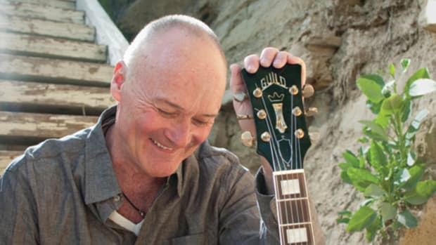 The Office/Grass Roots star, Creed Bratton, feels at home with his new music and guitar. Photo by Andrew Hreha