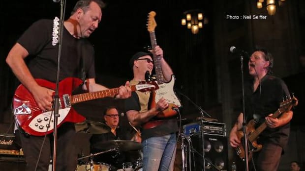  The Smithereens with Marshall Crenshaw are shown performing at Outpost in the Burbs in Montclair, NJ on Friday, June 1st. (Photo by Neil Seiffer)