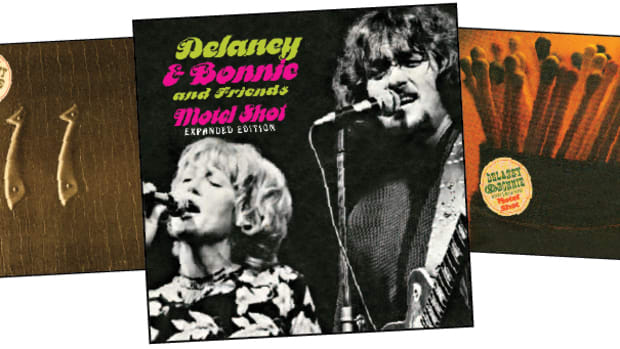 Three releases (L-R): Delaney & Bonnie’s original “Motel Shot” U.S. release (1971, Atco), the Expanded Edition (2017, Real Gone) and a 1971 European release.