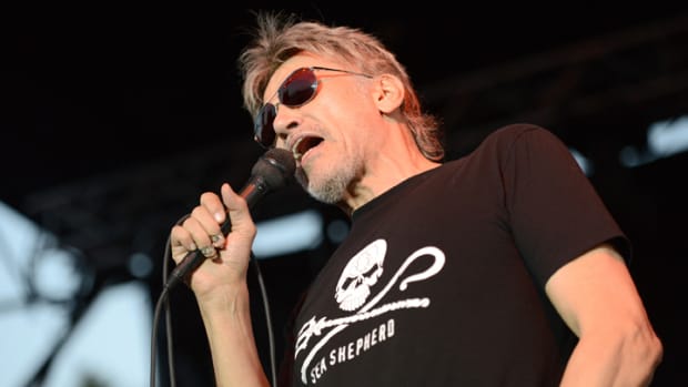  Singer John Kay of Steppenwolf performs onstage on May 23, 2015 in Bakersfield, California. (Photo by Scott Dudelson/Getty Images)