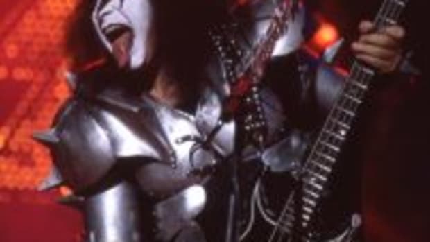 Gene Simmons on stage with KISS. Photo by Frank White.