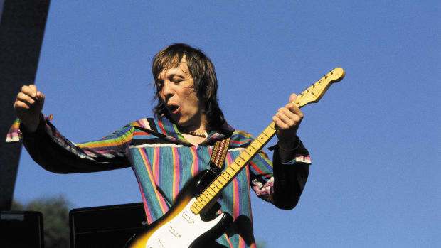 Robin Trower performs live at The Oakland Coliseum in 1975 in Oakland, California.undefined