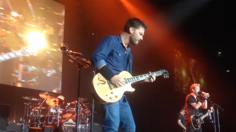 See Nickelback's more straight-forward rock version of Don Henley hit “Dirty Laundry”