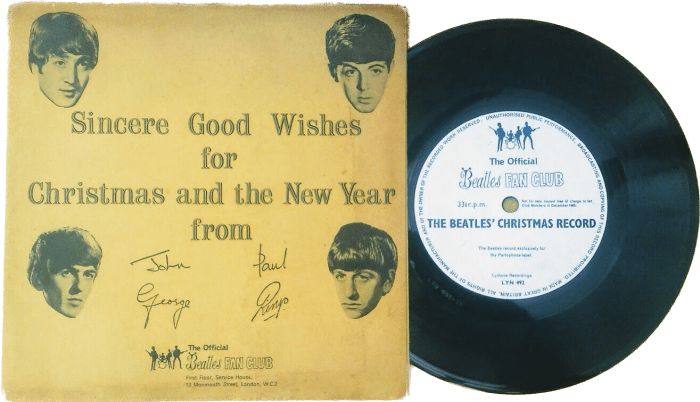 The Beatles Christmas Record (December 1963) for official fan club members only.&nbsp; Photo courtesy of eBay