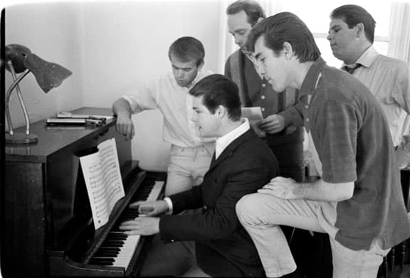 Beach Boys at piano Capitol Photo Archives