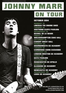 Johnny Marr’s UK tour in support of his new solo album, Playland, included a spectacular show on Thursday, October 23rd at the O2 Brixton Academy in London, England.