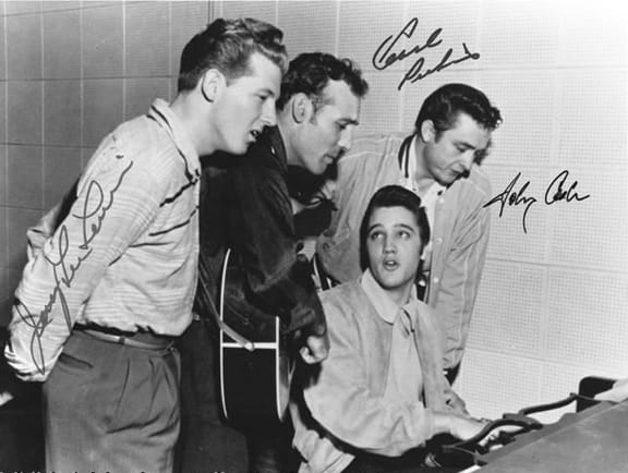 Million Dollar Quartet Carl Perkins Johnny Cash Jerry Lee Lewis Elvis Presley Heritage Auctions photo