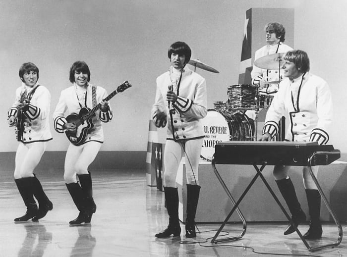 TV appearances, including several in conjunction with Dick Clark, helped boost the visibility of Paul Revere & The Raiders. “Where The Action Is” and “Happening” were among the shows members graced. Photo courtesy Phil “Fang” Volk