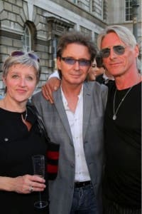 Nicky Weller, pictured at left with The Jam’s Bruce Foxton (center) and Paul Weller (right), is one of the co-curators of The Jam: About The Young Idea, an exhibition on the band that is currently on at Somerset House in London. (Photo by Dean Fardell for Nicetime Productions)