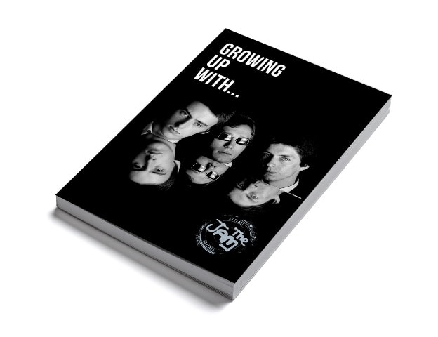 Growing Up With…The Jam, a book featuring remembrances of the band by fans, celebrities, and musical contemporaries, was produced by the co-curators to coincide with the exhibition at Somerset House. (Photo by Dean Fardell for Nicetime Productions)