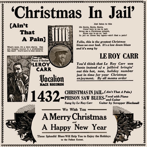 Leroy Carr Christmas In Jail Vocalion 1432