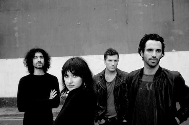 Howling Bells are (left to right) bassist Gary Daines, lead singer/rhythm guitarist Juanita Stein, drummer Glenn Moule, and lead guitarist Joel Stein. (Photo by Erik Weiss)