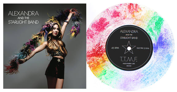 rainbow glitter vinyl record