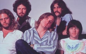 THE EAGLES during “Hotel California“ introduced guitarist Joe Walsh (middle) to the fold. Walsh brought a heavier rock sound to an album, which won a Grammy in 1977 for Record of the Year. Photo courtesy of Rhino