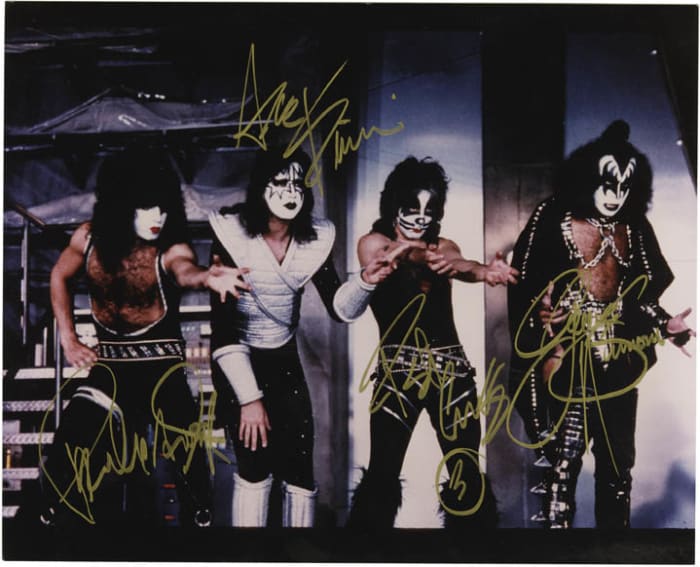 KISS autographed photo
