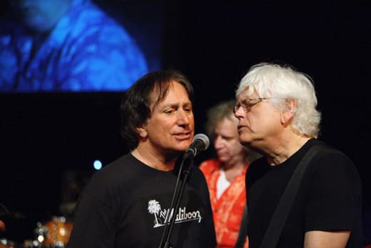 John Zambetti (left) and Walter Egan perform with the band at the Lancaster Performing Arts Center in Lancaster, Calif., in 2008. Photo courtesy www.malibooz.net/Will Thompson