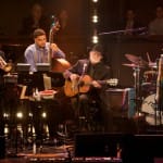 Wynton Marsalis (far left) performs with Willie Nelson (center) and Norah Jones (second from right). (Photo courtesy of Blue Note)