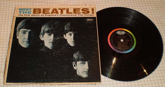 A WELL-LOVED copy of “Meet The Beatles” is the record with the most sentimental value in Gib Robbie’s collection. He received the album from his father the day after The Beatles’ appearance on “The Ed Sullivan Show.” Photo courtesy Gib Robbie
