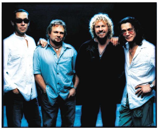 After David Lee Roth departed from Van Halen, Sammy Hagar took over lead vocalist duties with the band. However, Hagar and and bassist Michael Anthony (second from left) later parted ways with the brothers Van Halen and teamed up for Chickenfoot. Publicity photo courtesy Rhino/Kevin Westenburg.