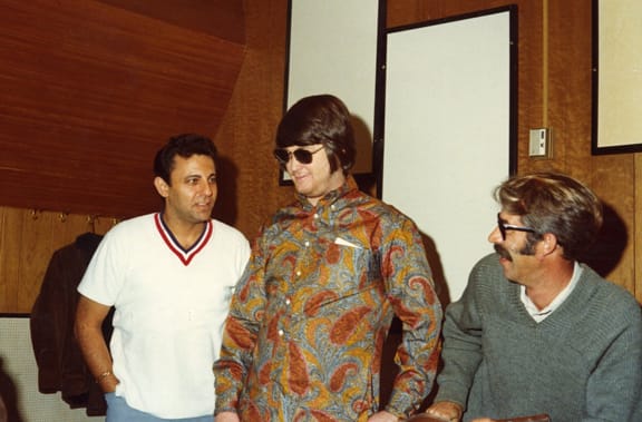 Hal Blaine with Brian Wilson and Ray Pohlman