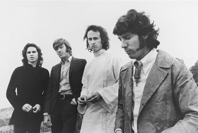 RAY MANZAREK (second from left) believes that a new generation can discover The Doors’ passion and commitment to art. Photo courtesy Elektra Entertainment/Paul Ferarra