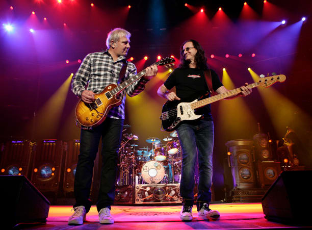 Rush Alex Lifeson Neil Peart Geddy Lee onstage