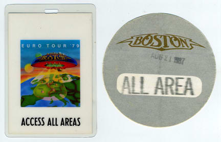 Boston backstage passes
