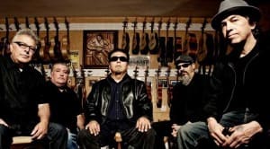 Los Lobos are, from left, Conrad Lozano, Davis Hidalgo, Cesar Rosas, Steve Berlin and Louie Perez. Photo courtesy of Shout! Factory