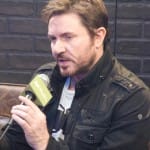 Following his band’s SXSW interview with John Norris on March 17, Duran Duran singer Simon LeBon taped an AOL Music segment at the Austin Convention Center. (Photo by Chris M. Junior)