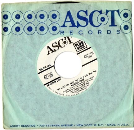 It can be tough to establish values for promotional records, such as this Ascot 45. Photo courtesy Richard Kaplan.