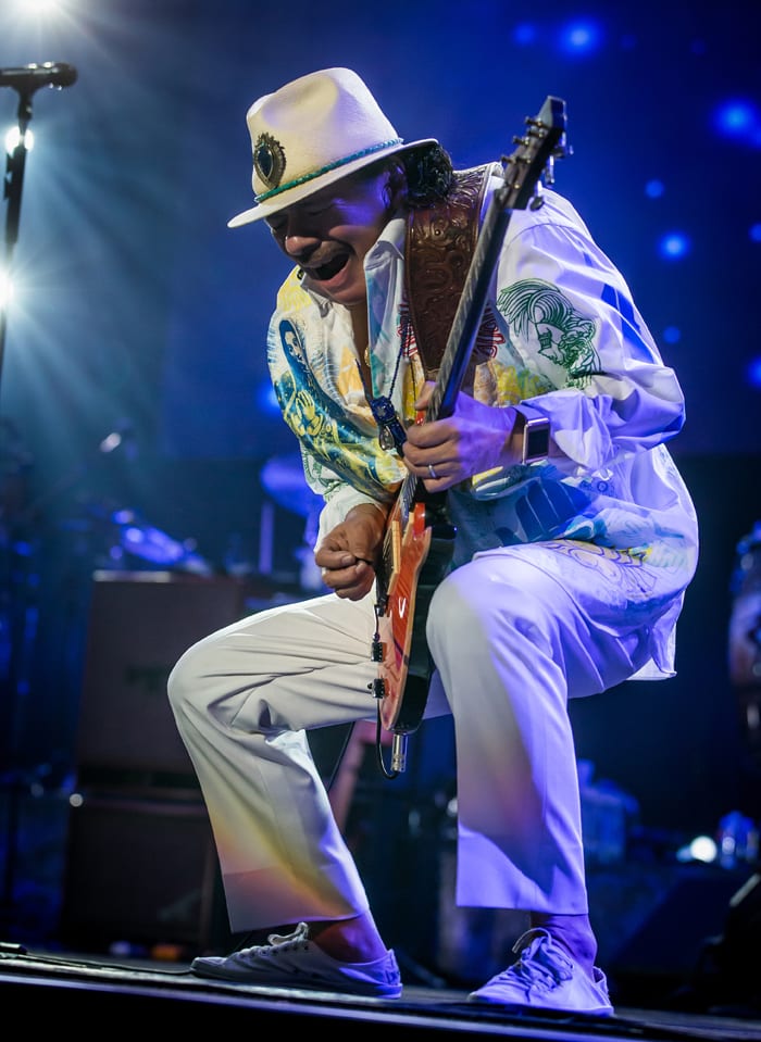 "Should I lose my fingers and I couldn’t play guitar, I would still be a creative force," claims Carlos Santana. Photo by Eric Kabik
