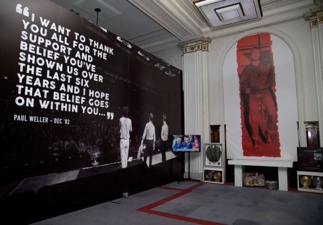 A quote from Paul Weller from The Jam’s final concert in Brighton, England in December 1982. (Photo by Dean Fardell for Nicetime Productions)