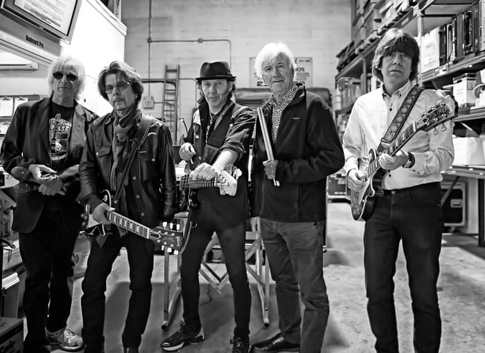 YARDBIRDS 2016 (L-R): Myke Scavone, Johnny A, Kenny Aaronson, Jim McCarty and John Idan. (Photo by Arnie Goodman)