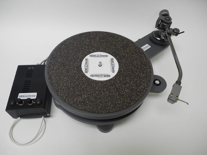 The PolyTable SUPER12 turntable, Merrill claims, is the answer for those who would like the best reproduction of image, tonal quality, clarity and pace. Photo courtesy of Gem Dandy Products.
