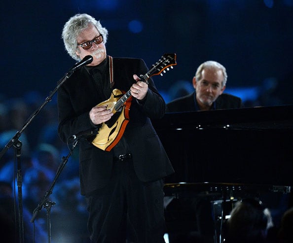 Chris Hillman and Benmont Tench perform onstage during the 2017 MusiCares Person of the Year event on February 10, 2017 in Los Angeles, California. Scott Dudelson/Getty Images.