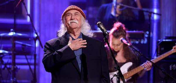 “We were kind of looking at this lost hippie ideal, and wondering where all that went," says David Crosby. Steve Mack/Getty Images