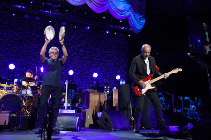 The Who’s Roger Daltrey and Pete Townshend performing at New York City’s Madison Square Garden on Monday, May 13th. (Photo by Frank White Photography)