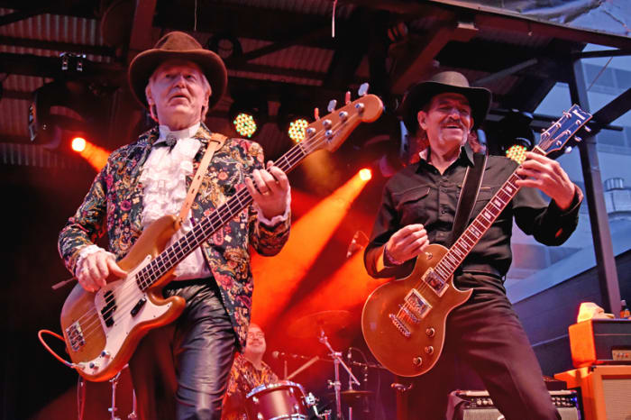 Bubble Puppy, featuring original singer-guitarist Rod Prince (right), playing The Belmont in Austin, Texas, on March 16. (Photo by Chris M. Junior)