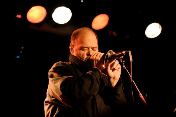 David Thomas of Pere Ubu performing at The Garage in London, England. (Photo by Andy Sheppard/Redferns)