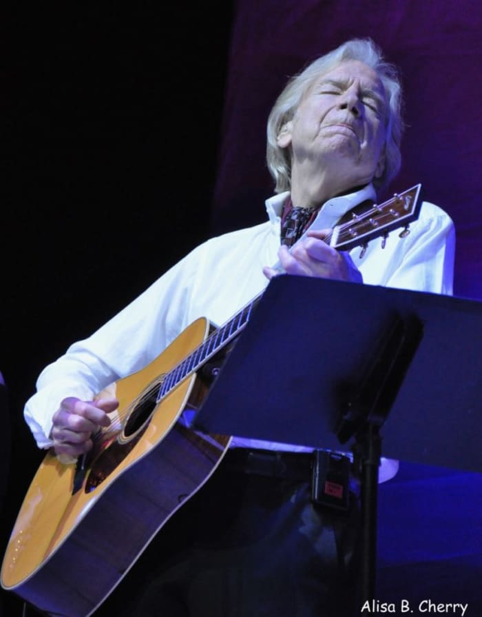 Justin Hayward in the Royal Theater of Mariner of The Seas during On The Blue Cruise, February 14, 2019.