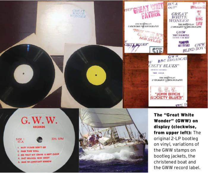 Photos Courtesy of Ken Douglas & Facebook page ‘Great White Wonders: Studies of the early TMOQ Dylan Bootleg Records.’