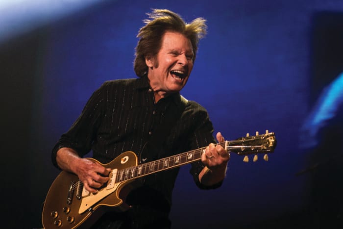 Former Creedence Clearwater Revival member John Fogerty plays guitar during a concert at The Ziggo Dome in Amsterdam on June 28, 2017. Photo by PAUL BERGEN/AFP/Getty Images.