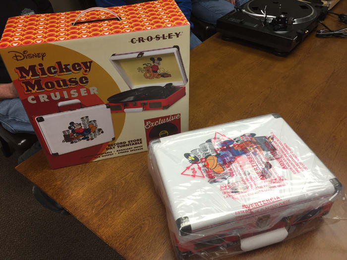 DISNEY DOES IT: Disney’s Mickey Mouse “Cruiser” by Crosley, the exclusive turntable for Record Store Day. (Photo courtesy of Record Store Day)