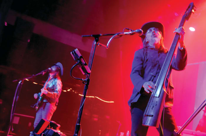 Sean Lennon and Les Claypool of Claypool Lennon Delirium perform at the Fonda Theater on July 29, 2016 in Hollywood, California. (Photo by Jeff Kravitz/FilmMagic)