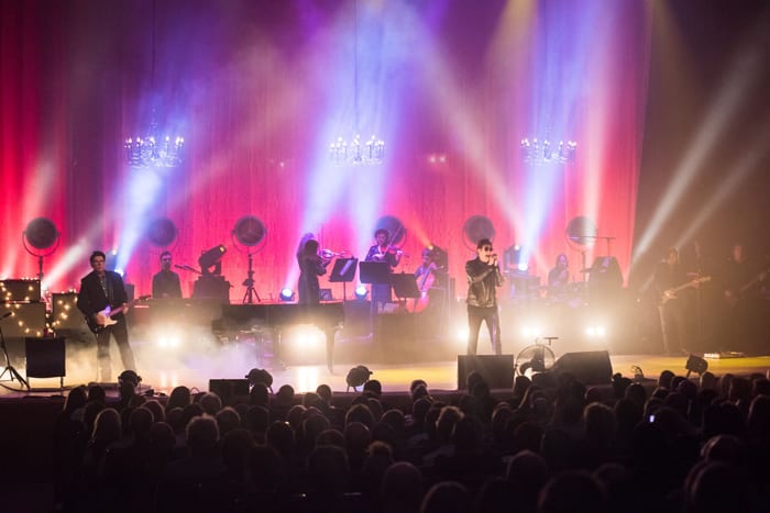 Echo & The Bunnymen, shown here performing in Manchester, England in May of his year, brought their North American tour in support of their latest album The Stars, The Oceans & The Moon to New York City’s Town Hall on Thanksgiving Eve, Wednesday, November 21st. (Photo by John Johnson)