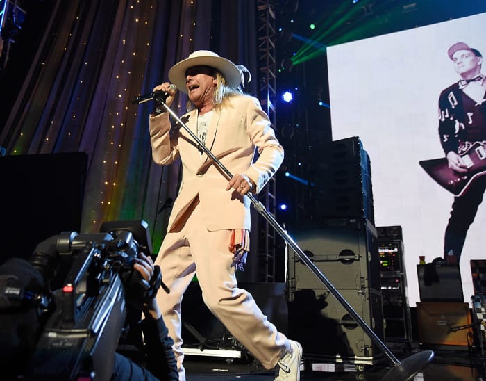 Robin Zander of Cheap Trick performs onstage during 31st Annual Rock And Roll Hall Of Fame Induction Ceremony at Barclays Center of Brooklyn on April 8, 2016 in New York City. (Photo by Kevin Mazur/WireImage for Rock and Roll Hall of Fame)