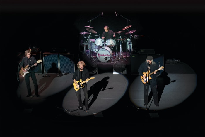 Going all the Way Live (L-R): Dave Smalley (bass), Jim Bonfanti (drums), Eric Carmen (lead vocals/guitar) and Wally Bryson (lead guitar). Photo by Gene Taylor.
