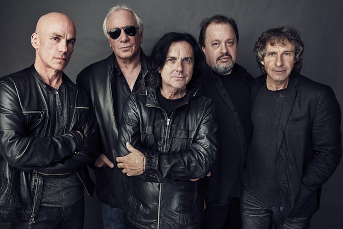 Marillion: (L-R): Mark Kelly (keyboards), Ian Mosley (drums), Steve Hogarth (vocals, keys), Steven Rothery (guitar), Pete Trewavas (bass). Photo by Freddy Billqvis.