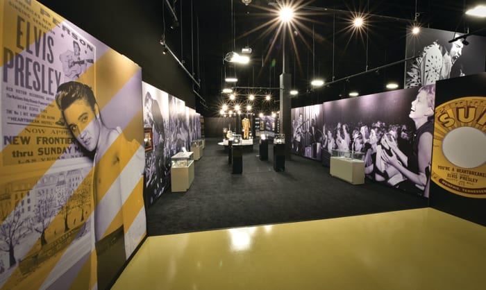 Centerpiece of The Memphis complex: The Entertainer Career Museum covers Elvis’ career from his first Sun releases to the jumpsuit he wore at his last live show.